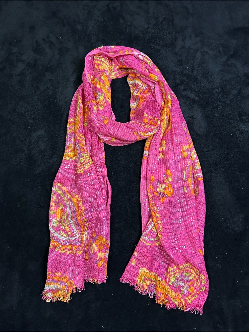 Pink Paisley Scarf